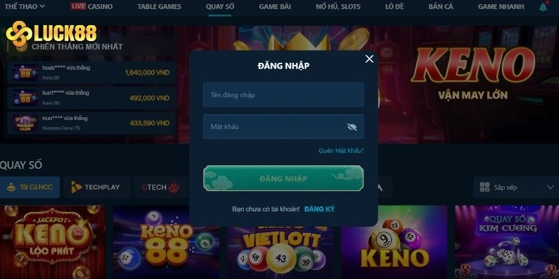 Chỉ mất 3 bước nhanh chóng là có thể đăng nhập LUCK88