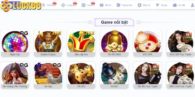 Tổng quan kho game của nhà cái LUCK88 có gì ấn tượng